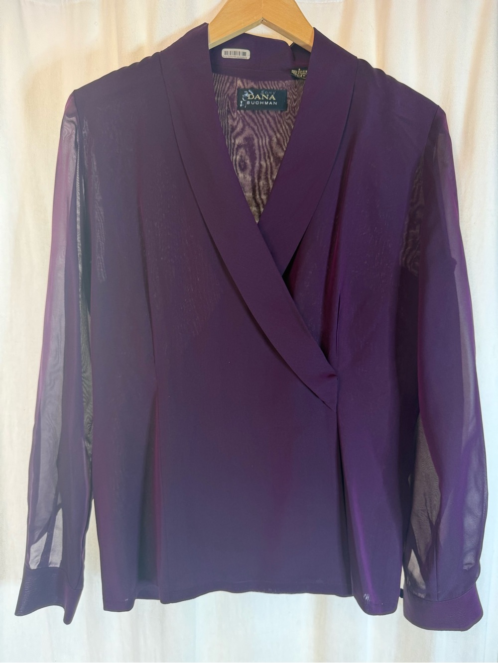 💜Dana Buchman Deep Plum Silk Blouse💜
